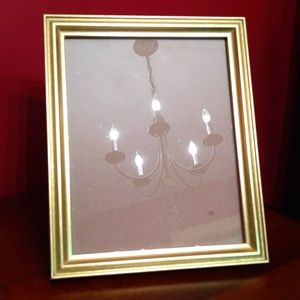 Gold Painted Wood Desk Frame